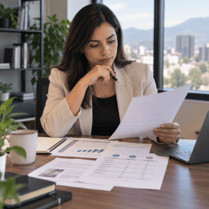 Responsable de RRHH comparando propuestas de proveedores de inglés corporativo.